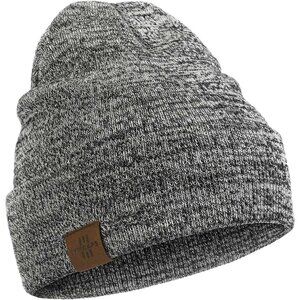 Men and Women Black/White Acrylic Stretchy Daily Knit Warm Winter Beanie Hats